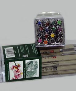 Sakura 50075 16-Piece Pigma Micron 05 Assorted Colors Cube Collection Ink Pen Set